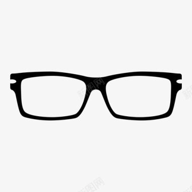 长方形眼镜眼镜墨镜图标图标