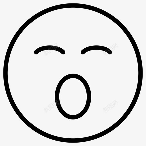 无聊的脸表情无聊的表情表情图标svg_新图网 https://ixintu.com 向量 图标 无聊 符号 表情