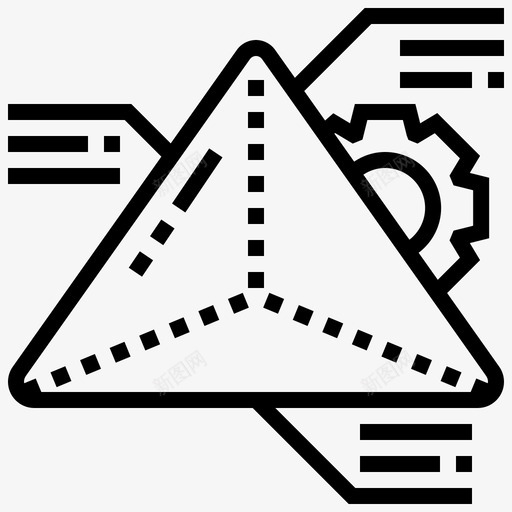 几何图形数学图标svg_新图网 https://ixintu.com stemline1 三角形 几何 图形 图案 数学