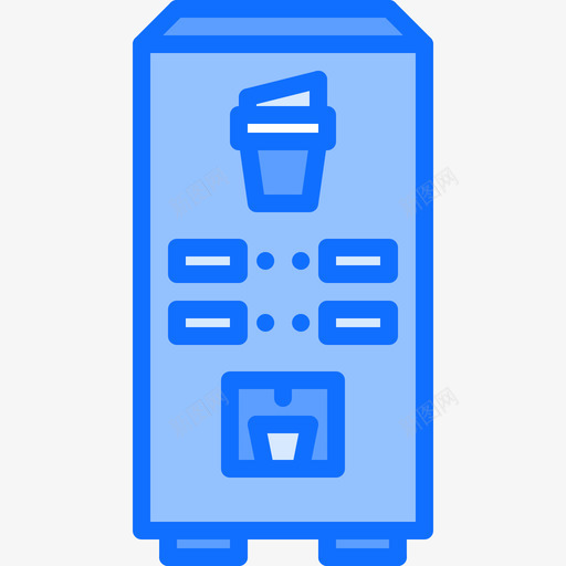 咖啡机零食3蓝色图标svg_新图网 https://ixintu.com 咖啡机 蓝色 零食