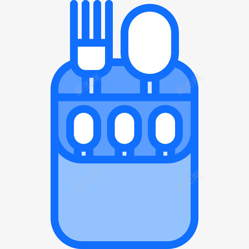 餐具厨房101蓝色图标svg_新图网 https://ixintu.com 厨房 蓝色 餐具