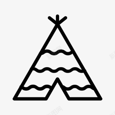 营地帐篷印第安人图标图标