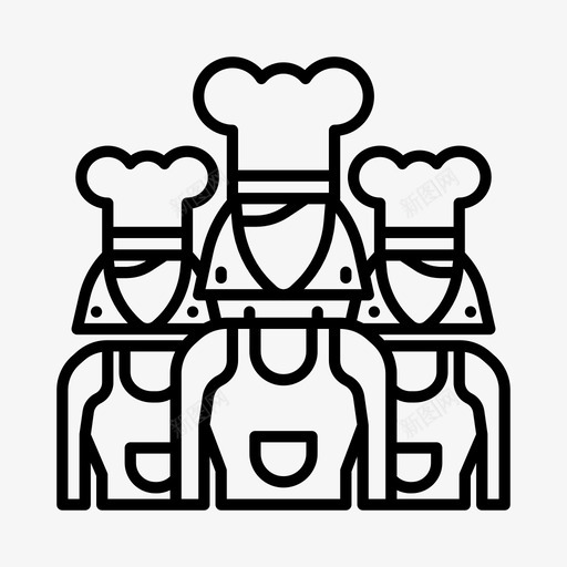 厨师化身厨房图标svg_新图网 https://ixintu.com 儿科 化身 厨师 厨房 团队 餐厅