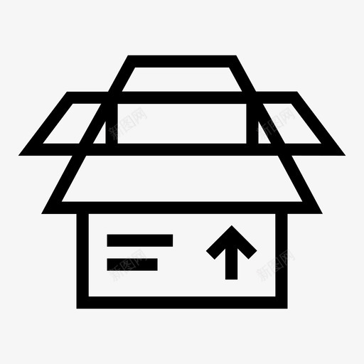 开箱纸板纸箱包装图标svg_新图网 https://ixintu.com 包装 开箱 房屋 搬迁 纸板 纸箱 装运