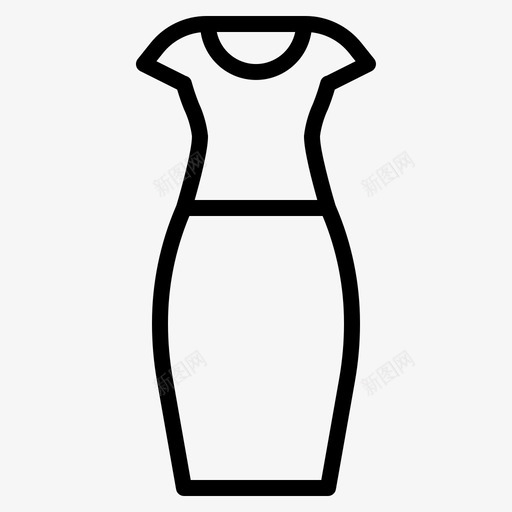 铅笔裙衣服120直线型图标svg_新图网 https://ixintu.com 直线型 衣服120 铅笔裙