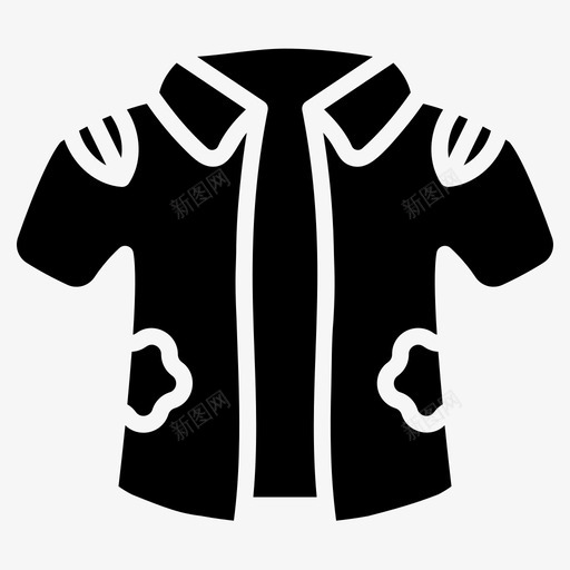 衬衫休闲服装图标svg_新图网 https://ixintu.com 休闲 时尚 服装 球衫 衬衫 马球衫