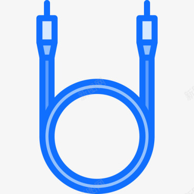 插孔电缆电脑54蓝色图标图标