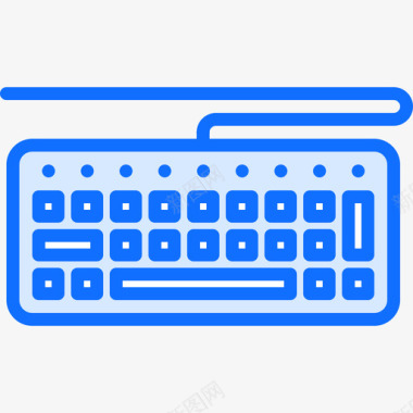 键盘电脑54蓝色图标图标