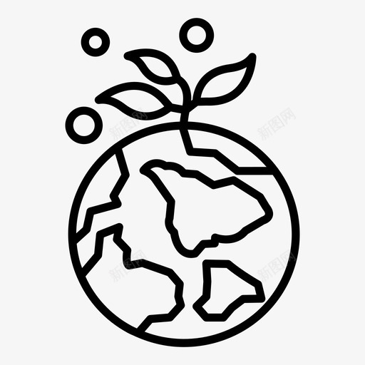 世界生态环境图标svg_新图网 https://ixintu.com 世界 地球 环境 生态 自然