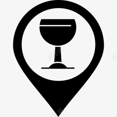 葡萄酒俱乐部玻璃杯图标图标