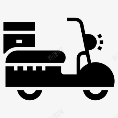 送货滑板车送货服务送货车图标图标