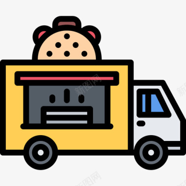 食品车快餐76彩色图标图标