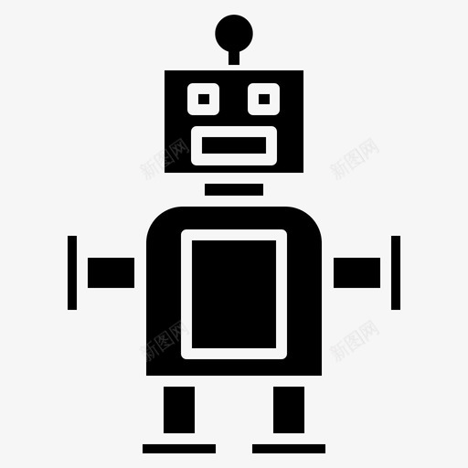 机器人机器人9实心图标svg_新图网 https://ixintu.com 实心 机器人
