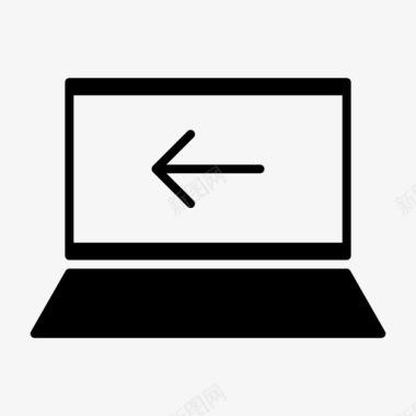 笔记本电脑背面互联网在线图标图标