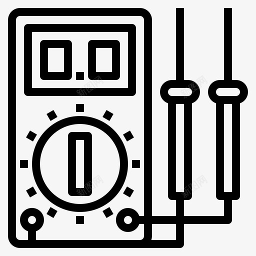 万用表电子装置16线性图标svg_新图网 https://ixintu.com 万用表 电子装置16 线性