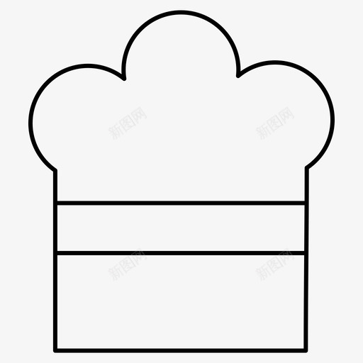 厨师烹饪帽子图标svg_新图网 https://ixintu.com 厨师 厨房 图标 帽子 烹饪 细线 食物