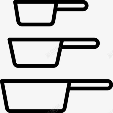 锅厨房67线性图标图标