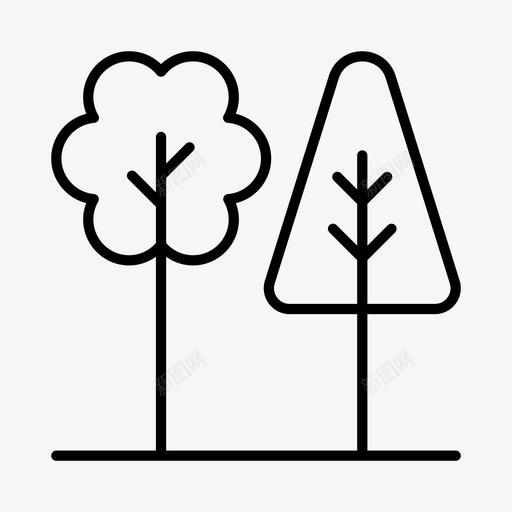 树木环境绿色植物图标svg_新图网 https://ixintu.com 公园 树木 环境 绿色植物 自然