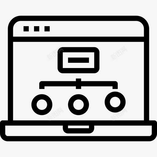 网站地图网页和优化线性图标svg_新图网 https://ixintu.com 线性 网站地图 网页设计和优化