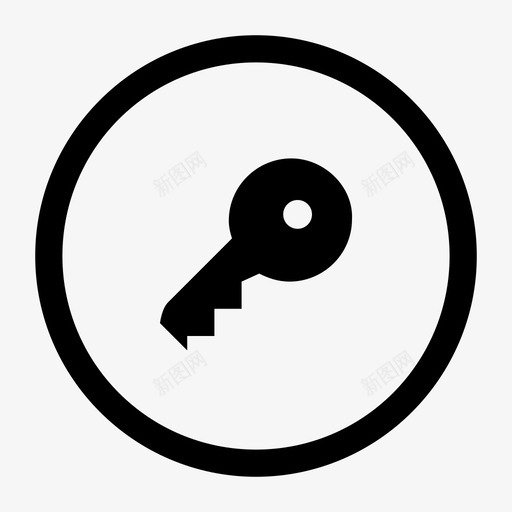 钥匙进入锁定图标svg_新图网 https://ixintu.com 安全 导航 打开 控制 进入 钥匙 锁定