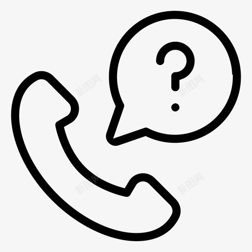 电话支持询问帮助图标svg_新图网 https://ixintu.com 客户服务 帮助 支持 电话 聊天 询问