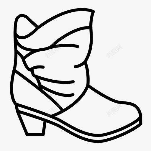懒散靴80年代时尚图标svg_新图网 https://ixintu.com 80年代 懒散 时尚 皮革 真棒 鞋子 鞋类