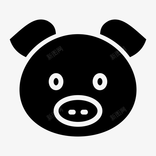 猪动物中国图标svg_新图网 https://ixintu.com 中国 中国十二生肖字形 动物 十二生肖 可爱 新年 猪