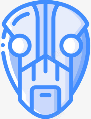 面具科幻蓝色图标图标