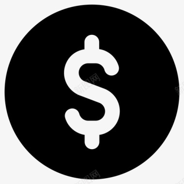 美元硬币金融图标图标