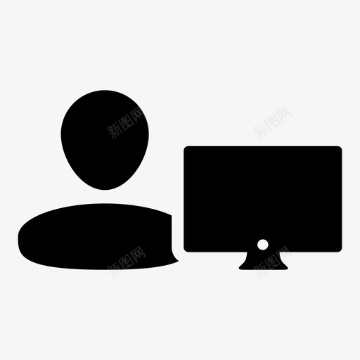 计算机用户员工监视器图标svg_新图网 https://ixintu.com 19个 员工 在线 带有 用户 监视器 符号 网站 网络 计算机