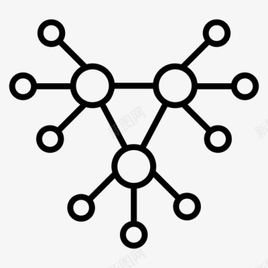 节点网络连接层次图标图标