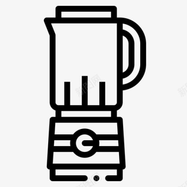 搅拌机饮料31线性图标图标