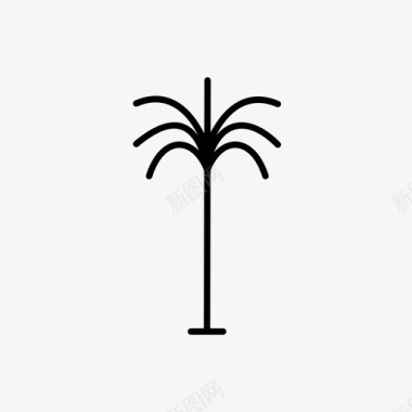 树棕榈树花园图标图标