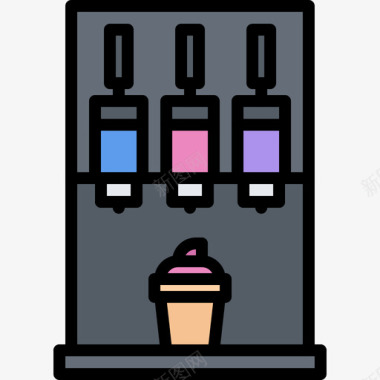 机器冰淇淋27彩色图标图标