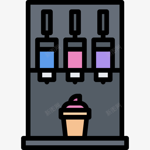 机器冰淇淋27彩色图标svg_新图网 https://ixintu.com 冰淇淋 彩色 机器