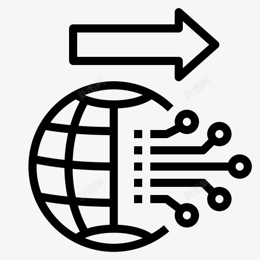 全球化网络化数字化图标svg_新图网 https://ixintu.com 体系 全球化 创新 技术 数字化 社会 网络化
