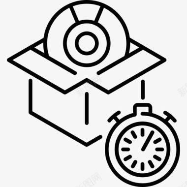 软件开发盒子时间图标图标