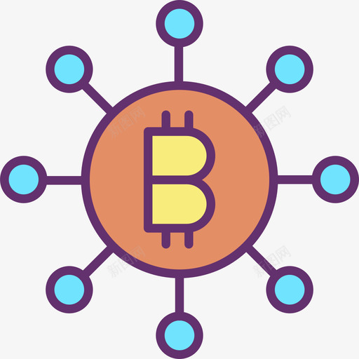 网络加密货币44线性彩色图标svg_新图网 https://ixintu.com 加密 彩色 线性 网络 货币