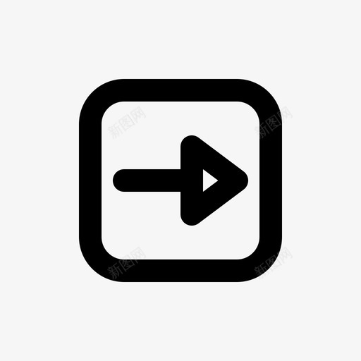 右箭头按钮图标svg_新图网 https://ixintu.com 多媒体 按钮 用户界面 箭头