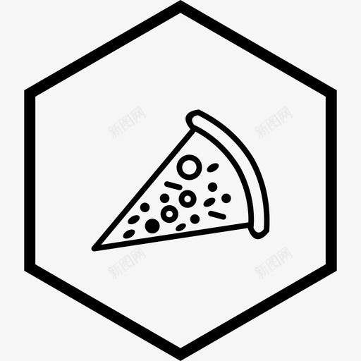 披萨块餐厅图标svg_新图网 https://ixintu.com 切片 披萨 食物 餐厅