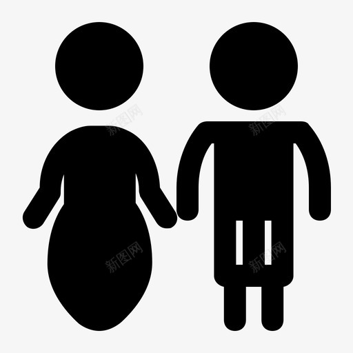 夫妻家庭婚姻图标svg_新图网 https://ixintu.com 人 夫妻 婚姻 家庭 怀孕