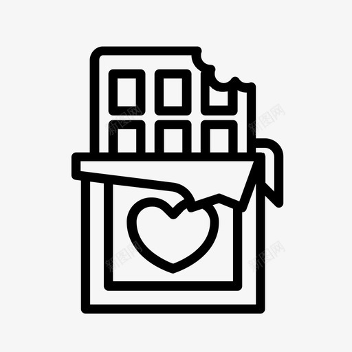巧克力礼物心图标svg_新图网 https://ixintu.com 巧克力 心 情人节的爱 礼物
