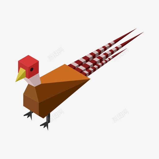 雉鸡-pheasantsvg_新图网 https://ixintu.com 雉鸡-pheasant 扁平 多色 可爱 精美 方正