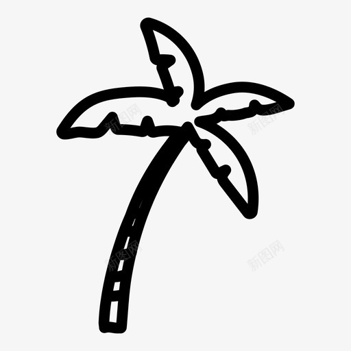 棕榈树岛海图标svg_新图网 https://ixintu.com 度假 棕榈树