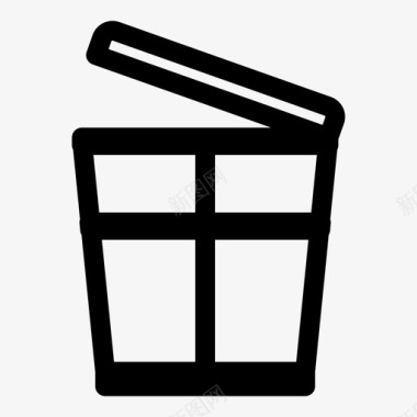 垃圾桶清洁房屋图标图标