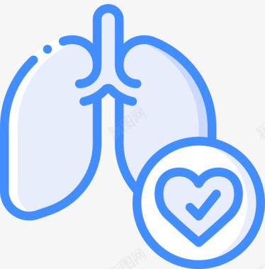 肺戒烟10蓝色图标图标