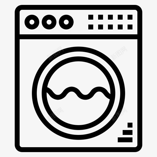 洗衣机家用设备9线性图标svg_新图网 https://ixintu.com 家用 洗衣机 线性 设备