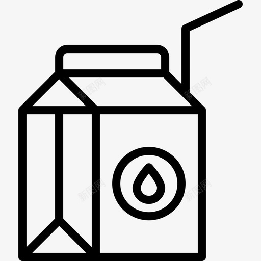 牛奶盒零食1线性图标svg_新图网 https://ixintu.com 牛奶 线性 零食