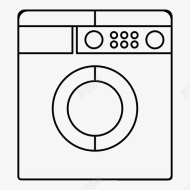 洗衣机清洁房间图标图标