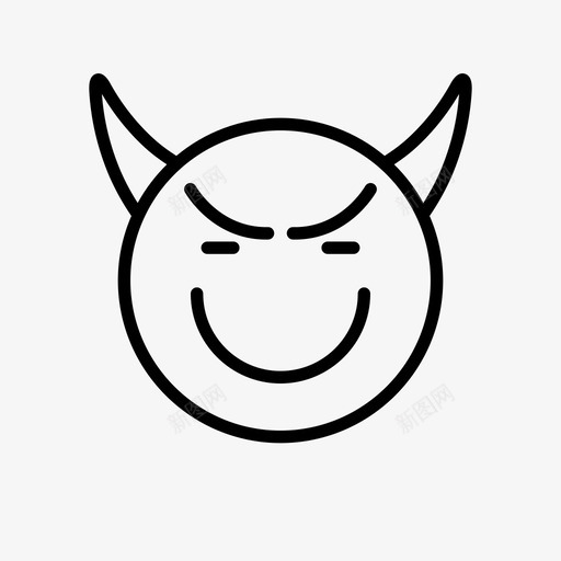 恶魔前卫表情符号图标svg_新图网 https://ixintu.com 1行 前卫 号角 恶魔 穆迪 符号 表情